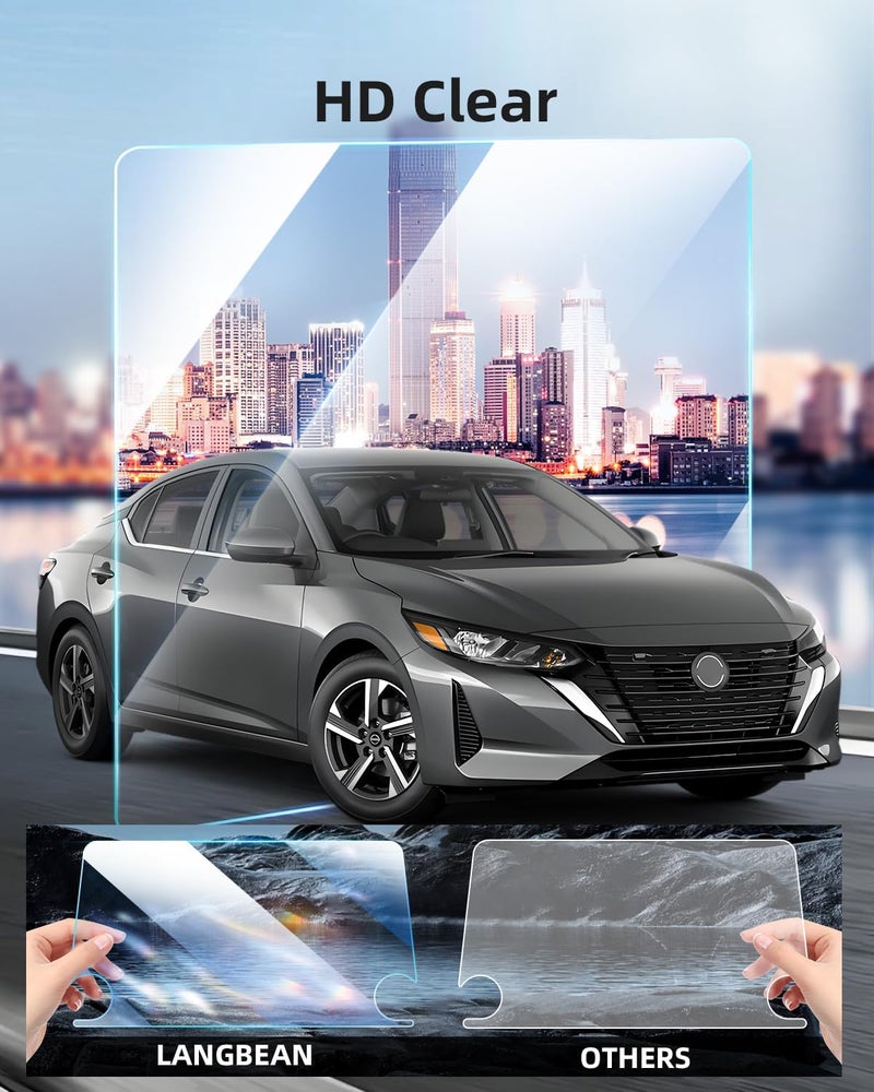 LANGBEAN Screen Protector for 2025 2024 2023 2022 2021 Nissan Sentra/Rogue/Altima 8 Inch Touchscreen, HD Clear, High Sensitivity, 9H Tempered Glass Car Navigation Screen Protector - Image 4